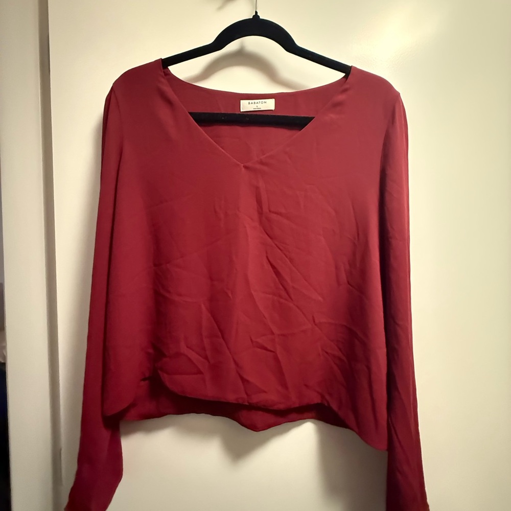 Aritzia Babaton Murphy V-Neck Blouse